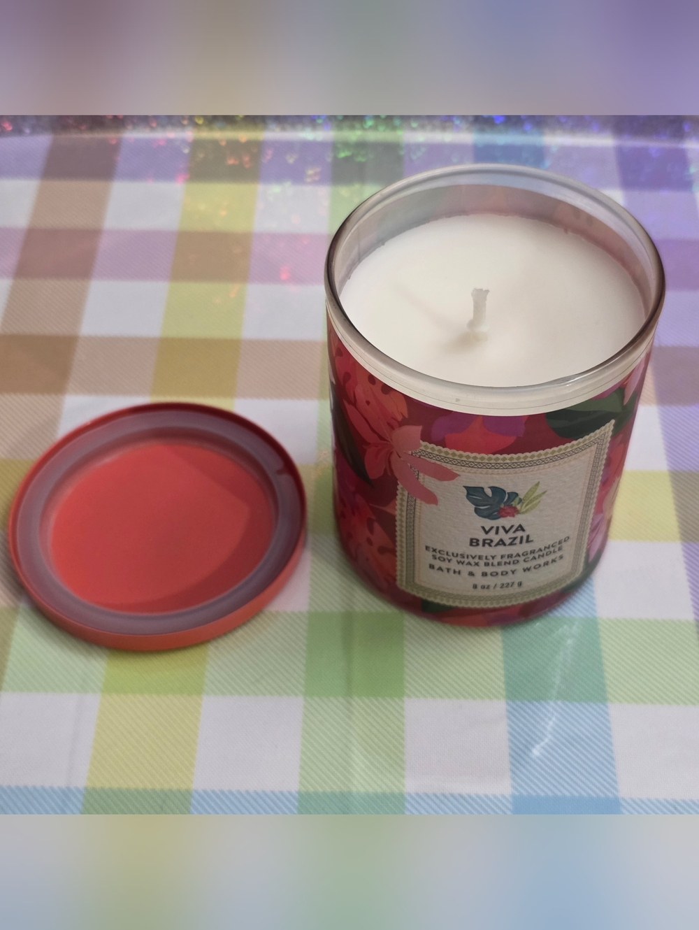 Bath & Body Works Viva Brazil Single Wick Tropical Candle 8oz NEW RARE - Picture 2 of 3